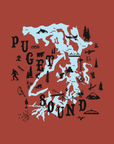 Puget Sound Map · Unisex T-Shirt