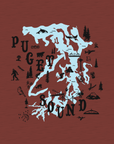 Puget Sound Map · Unisex T-Shirt