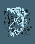 Puget Sound Map · Unisex T-Shirt