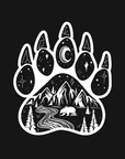 Bear Paw · White Ink · Unisex T-Shirt