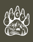 Bear Paw · White Ink · Unisex T-Shirt