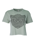 Zentangle Owl · Cropped T-Shirt · Tonal