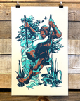 Swingin' With Sasquatch · Screen Print