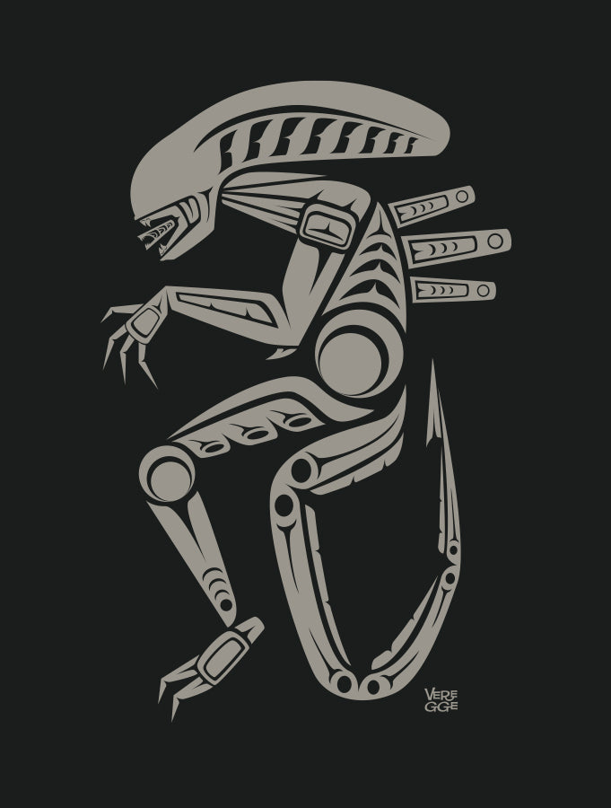Xenomorph · Black T-Shirt – Fingers Duke