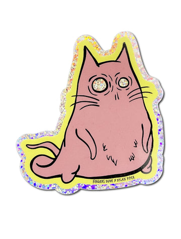 Pink Cat・Glitter Sticker