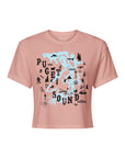 Puget Sound Map · Cropped T-Shirt
