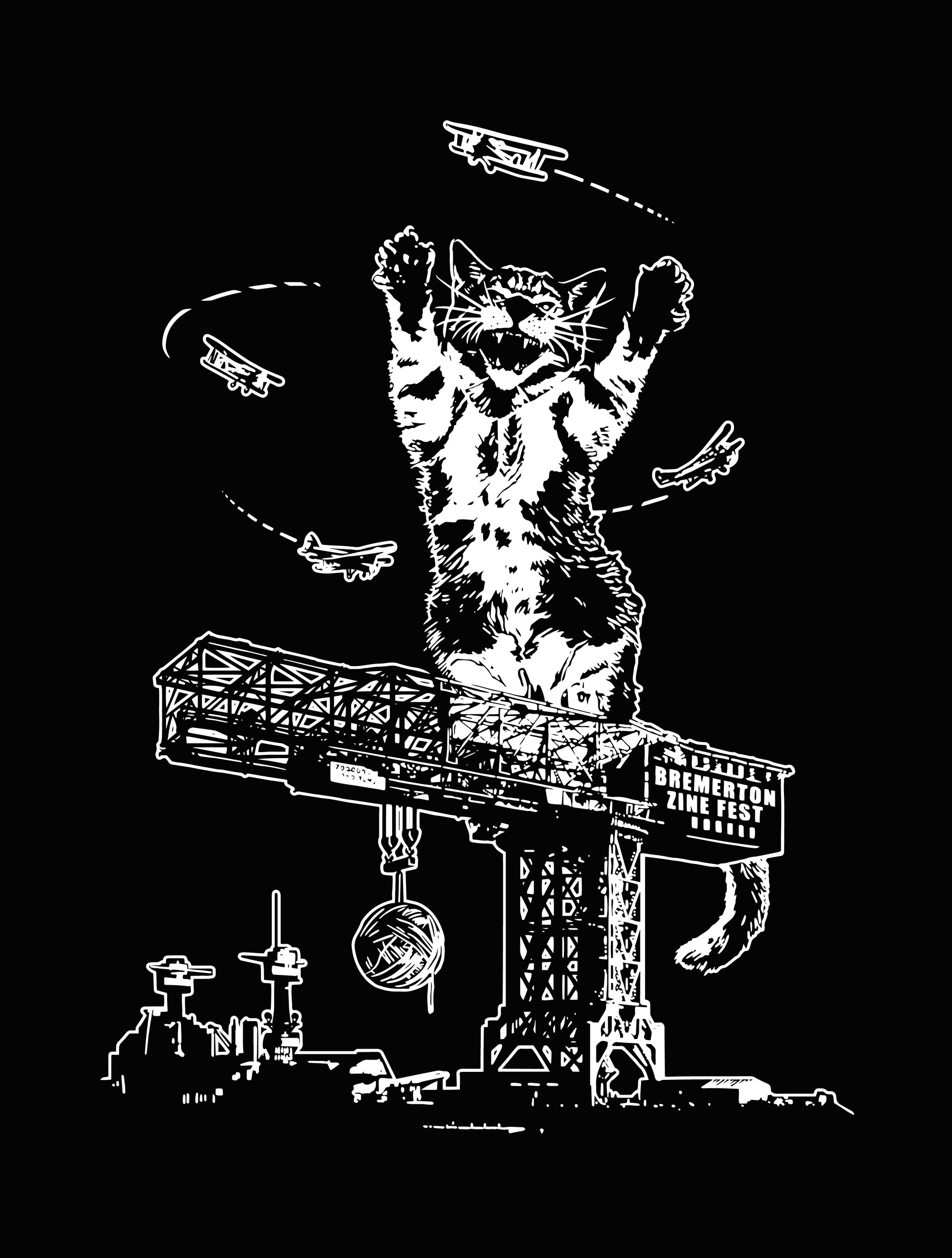 Bremerton Zine Fest  · Kitty Kaiju 2023 T-Shirt