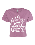 Bear Paw · White Ink · Cropped T-Shirt