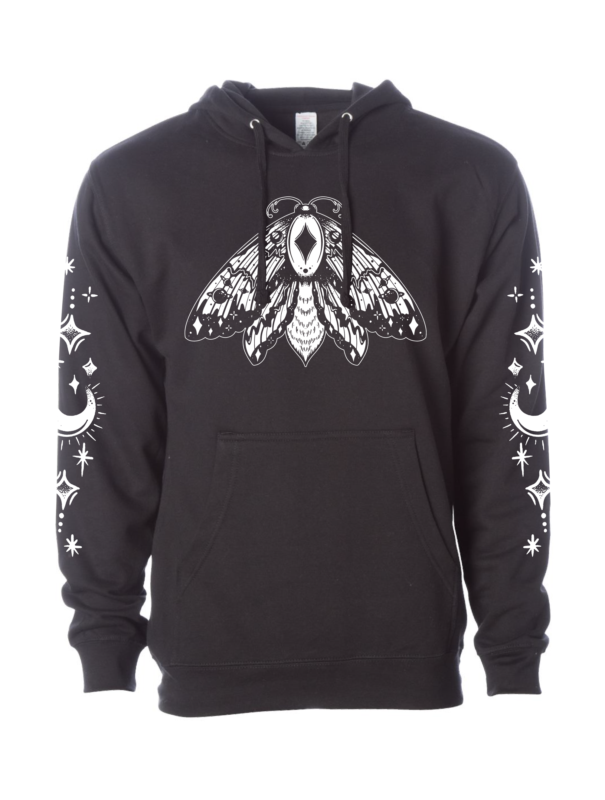 Witchy Moth · Pullover Hoodie · White