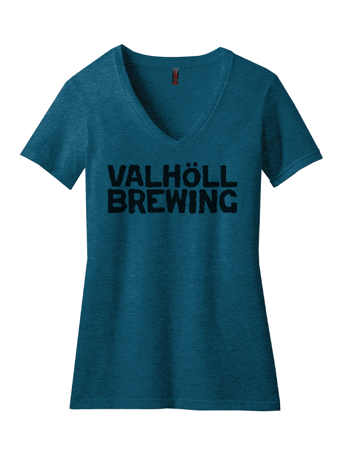 Valhöll · Women's Turquoise Fleck V-Neck Tee
